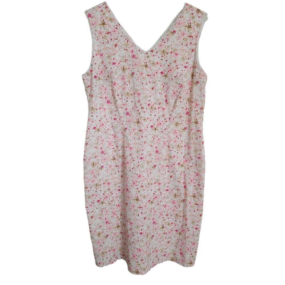Nordstrom Women's Floral Sleeveless V-Neck Dress Women's Size 14